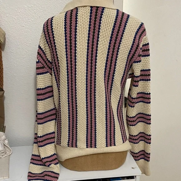 Urban Outfitters Pink and Cream Striped Sweater - Picture 3 of 3